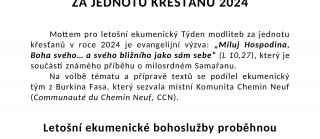 Týden modliteb za jednotu křesťanů  2025