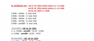 Výuka náboženství ve farnosti Velké Meziříčí a Bory ve školním roce 2024/2025