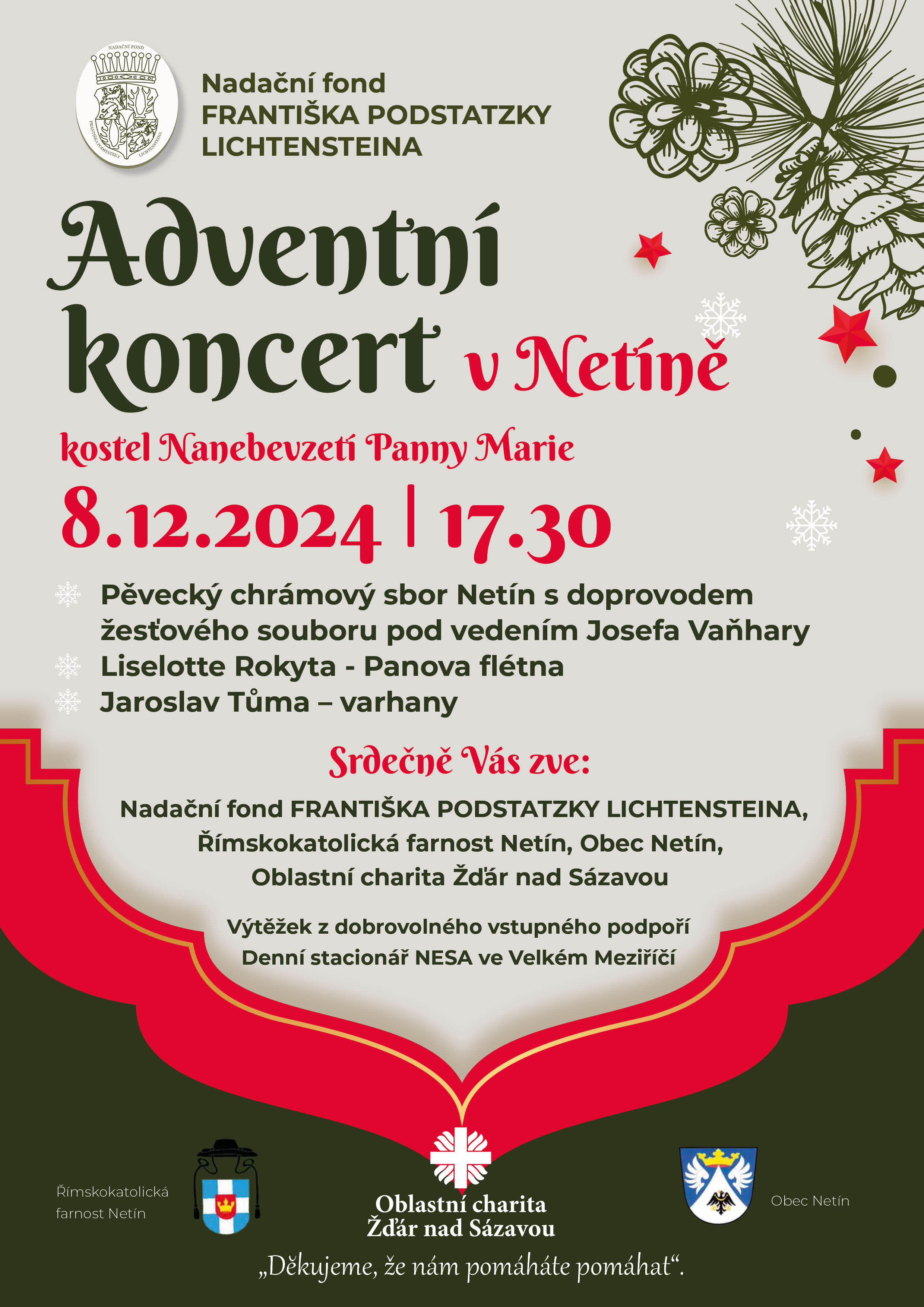 plakat koncert v Netine final 8.12.2024